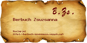 Berbuch Zsuzsanna névjegykártya