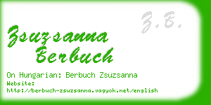 zsuzsanna berbuch business card